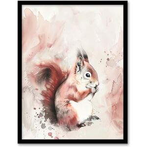 Artery8 Red Squirrel Light Watercolour Portrait Soft Living Room Artwork Framed Wall Art Print A4 Artery8 Red Squirrel Light Watercolour Portrait Soft Living Room Artwork Framed Wall Art Print A4