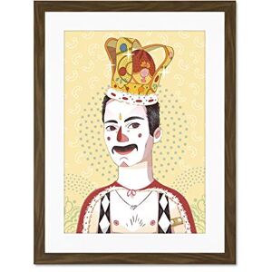 Wee Blue Coo Musical Icon Freddie Queen Large Brown Framed Art Print Wall Poster 18x24 inch Wee Blue Coo Musical Icon Freddie Queen Large Brown Framed Art Print Wall Poster 18x24 inch