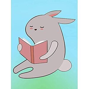 Wee Blue Coo Grey Bunny Rabbit Reading Book Unframed Wall Art Print Poster Home Decor Premium Wee Blue Coo Grey Bunny Rabbit Reading Book Unframed Wall Art Print Poster Home Decor Premium