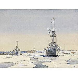 Fine Art Prints King Libau Harbour Destroyer Caledon WWI War Painting Art Print Canvas Premium Wall Decor Poster Mural Fine Art Prints King Libau Harbour Destroyer Caledon WWI War Painting Art Print Canvas Premium Wall Decor Poster Mural