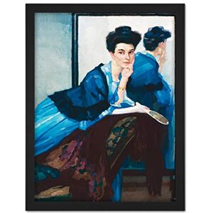 Fine Art Prints Putz Woman In Blue Dress Painting Large Framed Art Print Poster Wall Decor 18x24 in Fine Art Prints Putz Woman In Blue Dress Painting Large Framed Art Print Poster Wall Decor 18x24 in