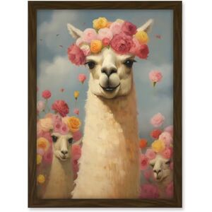 Artery8 The Llama Wedding Rose Bloom Flower Headdress Fun Artwork Kids Bedroom Artwork Framed A3 Wall Art Print Artery8 The Llama Wedding Rose Bloom Flower Headdress Fun Artwork Kids Bedroom Artwork Framed A3 Wall Art Print