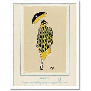 Artery8 Paris Surprise Storm 1926 Vintage Fashion Umbrella Art Print Framed Poster Wall Decor 12x16 inch Artery8 Paris Surprise Storm 1926 Vintage Fashion Umbrella Art Print Framed Poster Wall Decor 12x16 inch