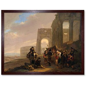 Artery8 Jan Both Street Scene Placed Among Roman Ruins Art Print Framed Poster Wall Decor 12x16 inch Artery8 Jan Both Street Scene Placed Among Roman Ruins Art Print Framed Poster Wall Decor 12x16 inch