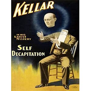 Wee Blue Coo Kellar Decap Magician Self Decapitation Advertising Large Art Print Poster Wall Decor 18x24 inch Wee Blue Coo Kellar Decap Magician Self Decapitation Advertising Large Art Print Poster Wall Decor 18x24 inch