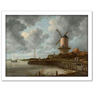 Artery8 Van Ruisdael Windmill Wijk Bij Duurstede Painting Artwork Framed Wall Art Print 18X24 Inch Artery8 Van Ruisdael Windmill Wijk Bij Duurstede Painting Artwork Framed Wall Art Print 18X24 Inch