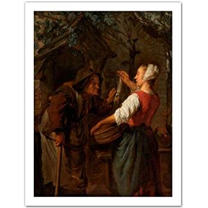 Artery8 Gabriel Metsu The Herring Seller Painting Artwork Framed Wall Art Print 18X24 Inch Artery8 Gabriel Metsu The Herring Seller Painting Artwork Framed Wall Art Print 18X24 Inch
