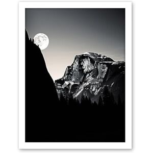 Artery8 Moonrise by Half Dome in Yosemite National Park High Contrast Black White Photograph Full Moon and Mountain Forest Landscape Artwork Framed Wall Art Print 18X24 Inch Artery8 Moonrise by Half Dome in Yosemite National Park High Contrast Black White Photograph Full Moon and Mountain Forest Landscape Artwork Framed Wall Art Print 18X24 Inch