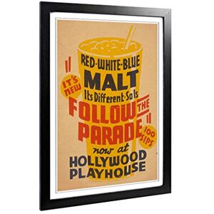 Big Box Art Framed Print of Vintage WPA Poster Follow The Parade Design Wall Art Picture Home Decor for Kitchen, Living Room, Bedroom, Hallway, Black, A2 / 24.5x18 Inch / 62x45cm Big Box Art Framed Print of Vintage WPA Poster Follow The Parade Design Wall Art Picture Home Decor for Kitchen, Living Room, Bedroom, Hallway, Black, A2 / 24.5x18 Inch / 62x45cm