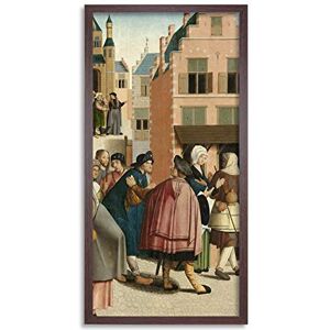 Artery8 Master Of Alkmaar Seven Works Of Mercy 5 Painting Framed Wall Art Print Long 25X12 Inch Artery8 Master Of Alkmaar Seven Works Of Mercy 5 Painting Framed Wall Art Print Long 25X12 Inch