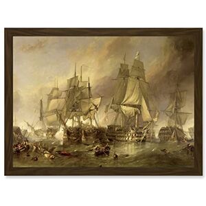 Artery8 Stanfield Battle Of Trafalgar Painting Naval Battle Artwork Framed Wall Art Print A4 Artery8 Stanfield Battle Of Trafalgar Painting Naval Battle Artwork Framed Wall Art Print A4