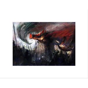 Wee Blue Coo Painting Illustration Fantasy Dragon Warrior Army Wall Art Print Wee Blue Coo Painting Illustration Fantasy Dragon Warrior Army Wall Art Print