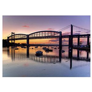 Wee Blue Coo Photo River Bridge Royal Albert Tamar Plymouth Picture Wall Art Print Wee Blue Coo Photo River Bridge Royal Albert Tamar Plymouth Picture Wall Art Print