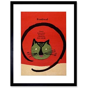 Wee Blue Coo Festival Film Movie Cat Poland Warsaw Artwork Framed Wall Art Print 12X16 Inch Wee Blue Coo Festival Film Movie Cat Poland Warsaw Artwork Framed Wall Art Print 12X16 Inch