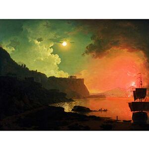 Fine Art Prints Wright Derby Vulkan Vesuvius Posillipo Eruption Gemälde großer Druck Poster Wandkunst Dekor Bild Fine Art Prints Wright Derby Vulkan Vesuvius Posillipo Eruption Gemälde großer Druck Poster Wandkunst Dekor Bild