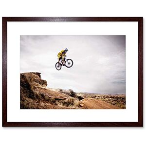 Wee Blue Coo Sport Mountain Bike Jump Sky Big Air Framed Wall Art Print Wee Blue Coo Sport Mountain Bike Jump Sky Big Air Framed Wall Art Print