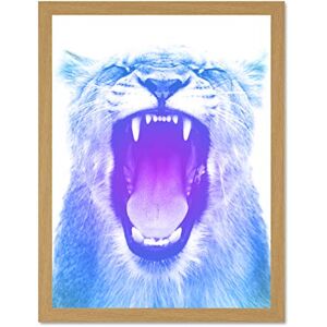 Wee Blue Coo Colourful Roar Lion Large Framed Art Print Wall Poster 18x24 inch Wee Blue Coo Colourful Roar Lion Large Framed Art Print Wall Poster 18x24 inch