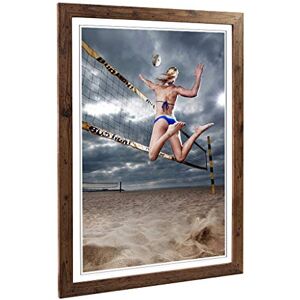 Big Box Art Framed Print of Beach Volleyball Sand Sport Design Wall Art Picture Home Decor for Kitchen, Living, Dining Room, Bedroom, Hallway, Office, Walnut, A2 / 24.5x18 Inch / 62x45cm Big Box Art Framed Print of Beach Volleyball Sand Sport Design Wall Art Picture Home Decor for Kitchen, Living, Dining Room, Bedroom, Hallway, Office, Walnut, A2 / 24.5x18 Inch / 62x45cm