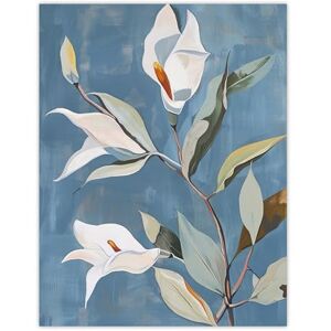 Artery8 Elegant Peace Lily Flower Blooming Soft Floral Living Room Extra Large XL Wall Art Poster Print Artery8 Elegant Peace Lily Flower Blooming Soft Floral Living Room Extra Large XL Wall Art Poster Print