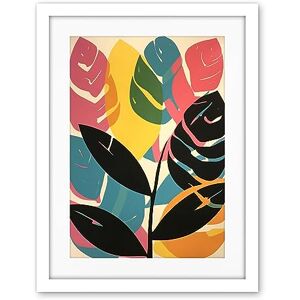 Artery8 Henri Matisse Style Leaves Linocut Pink Yellow Blue Botanical Bright Boho Leaf Artwork Framed Wall Art Print 18X24 Inch Artery8 Henri Matisse Style Leaves Linocut Pink Yellow Blue Botanical Bright Boho Leaf Artwork Framed Wall Art Print 18X24 Inch
