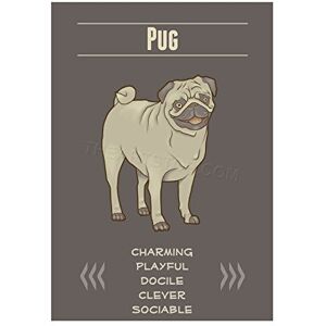 Wee Blue Coo Quote Painting Dog Pug Framed Picture Art Wall Art Print Wee Blue Coo Quote Painting Dog Pug Framed Picture Art Wall Art Print