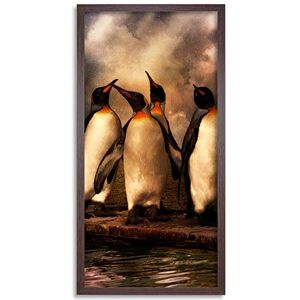 Wee Blue Coo Emperor Penguins Looking Up Long Panel Framed Wall Art Print Wee Blue Coo Emperor Penguins Looking Up Long Panel Framed Wall Art Print