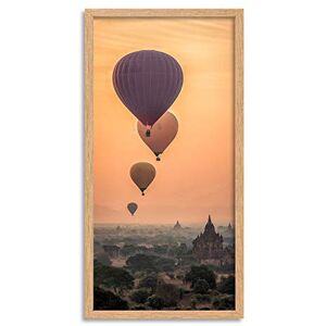Wee Blue Coo Burma Myanmar Hot Air Balloons Bagan Temple Long Panel Framed Wall Art Print Wee Blue Coo Burma Myanmar Hot Air Balloons Bagan Temple Long Panel Framed Wall Art Print
