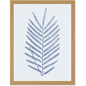 Wee Blue Coo Botanics Cobalt Fern Diversifolium Large Light Oak Framed Art Print Wall Poster 18x24 inch Wee Blue Coo Botanics Cobalt Fern Diversifolium Large Light Oak Framed Art Print Wall Poster 18x24 inch