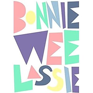 Wee Blue Coo Bonnie Wee Lassie New Baby Girl Scottish Colourful Canvas Art Print Wee Blue Coo Bonnie Wee Lassie New Baby Girl Scottish Colourful Canvas Art Print