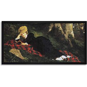 Fine Art Prints Benczur Woman Reading Forest Painting Long Framed Art Print Wall Poster 25x12 inch Fine Art Prints Benczur Woman Reading Forest Painting Long Framed Art Print Wall Poster 25x12 inch