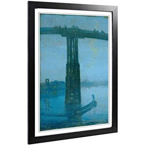 Big Box Art Framed Print of James McNeill Whistler Battersea Bridge Nocturne Design Wall Art Picture Home Decor for Kitchen, Living Room, Bedroom, Hallway, Black, A2 / 24.5x18 Inch / 62x45cm Big Box Art Framed Print of James McNeill Whistler Battersea Bridge Nocturne Design Wall Art Picture Home Decor for Kitchen, Living Room, Bedroom, Hallway, Black, A2 / 24.5x18 Inch / 62x45cm