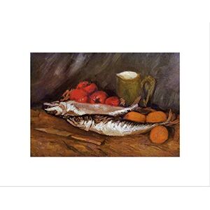 Wee Blue Coo VAN GOGH STILL LIFE WITH MACKERELS LEMONS TOMATOES 1886 ART PRINT B12X2214 Wee Blue Coo VAN GOGH STILL LIFE WITH MACKERELS LEMONS TOMATOES 1886 ART PRINT B12X2214