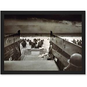 Artery8 Iconic War History D Day Landing Normandy France WWII A4 Artwork Framed Wall Art Print Artery8 Iconic War History D Day Landing Normandy France WWII A4 Artwork Framed Wall Art Print