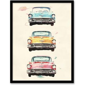 Artery8 3 Three Classic Vintage Cars Watercolour Modern Living Room Artwork Framed Wall Art Print 18X24 Inch Artery8 3 Three Classic Vintage Cars Watercolour Modern Living Room Artwork Framed Wall Art Print 18X24 Inch