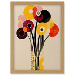 Wee Blue Coo Abstract Retro Spring Summer Flowers Floral Yellow Burgundy Orange Bouquet Vase Artwork Framed Wall Art Print A4 Wee Blue Coo Abstract Retro Spring Summer Flowers Floral Yellow Burgundy Orange Bouquet Vase Artwork Framed Wall Art Print A4