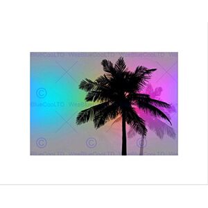 Wee Blue Coo PALM TREE SUNSET SILHOUETTE ILLUSTRATION BLACK FRAMED ART PRINT PICTURE B12X8966 Wee Blue Coo PALM TREE SUNSET SILHOUETTE ILLUSTRATION BLACK FRAMED ART PRINT PICTURE B12X8966