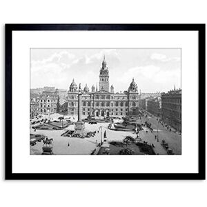 Wee Blue Coo Vintage Photo Glasgow George Square Scotland Framed Wall Art Print Wee Blue Coo Vintage Photo Glasgow George Square Scotland Framed Wall Art Print
