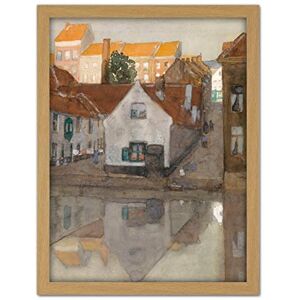 Artery8 Breitner Achterbuurt In Gent House River Painting Artwork Framed Wall Art Print 18X24 Inch Artery8 Breitner Achterbuurt In Gent House River Painting Artwork Framed Wall Art Print 18X24 Inch