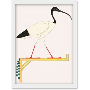 Wee Blue Coo Sacred Ibis Bird on Stand Thoth Egyptian Vintage Illustration Artwork Framed Wall Art Print A4 Wee Blue Coo Sacred Ibis Bird on Stand Thoth Egyptian Vintage Illustration Artwork Framed Wall Art Print A4