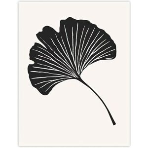 Artery8 Single Ginkgo Leaf Bold Black on White Painting Living Room Large Wall Art Poster Print Thick Paper 18X24 Inch Artery8 Single Ginkgo Leaf Bold Black on White Painting Living Room Large Wall Art Poster Print Thick Paper 18X24 Inch