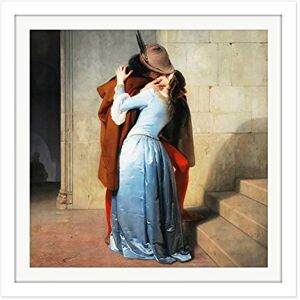 Fine Art Prints Hayez The Kiss Romantic Painting Square Wooden Framed Wall Art Print Picture 16X16 Inch Fine Art Prints Hayez The Kiss Romantic Painting Square Wooden Framed Wall Art Print Picture 16X16 Inch