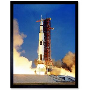 Artery8 Space NASA Apollo 11 Rocket Launch Lift Off Photo Art Print Framed Poster Wall Decor 12x16 inch Artery8 Space NASA Apollo 11 Rocket Launch Lift Off Photo Art Print Framed Poster Wall Decor 12x16 inch