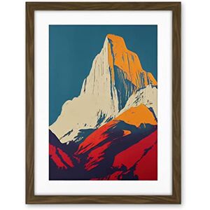 Wee Blue Coo El Capitan Rock Yosemite Valley Pop Art Yellow Red Artwork Framed Wall Art Print 18X24 Inch Wee Blue Coo El Capitan Rock Yosemite Valley Pop Art Yellow Red Artwork Framed Wall Art Print 18X24 Inch