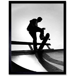 Wee Blue Coo Photography Sport Skateboarding Skater Silhouette Art Print Framed Poster Wall Decor 12X16 Inch Wee Blue Coo Photography Sport Skateboarding Skater Silhouette Art Print Framed Poster Wall Decor 12X16 Inch