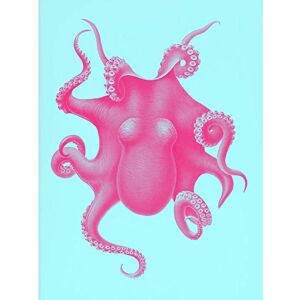 Wee Blue Coo Pink Octopus Vintage Illustration Art Print Canvas Premium Wall Decor Poster Wee Blue Coo Pink Octopus Vintage Illustration Art Print Canvas Premium Wall Decor Poster