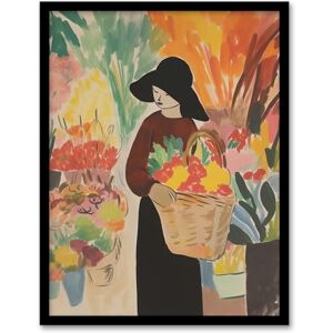 Artery8 The Flower Stall Danish Pastel Aesthetic Market Matisse Style Dutch Colourful Artwork Framed Wall Art Print A4 Artery8 The Flower Stall Danish Pastel Aesthetic Market Matisse Style Dutch Colourful Artwork Framed Wall Art Print A4