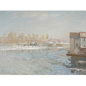 Artery8 Alfred Sisley The Loing Mills Moret Snow Effect Painting Large Wall Art Poster Print Thick Paper 18X24 Inch Artery8 Alfred Sisley The Loing Mills Moret Snow Effect Painting Large Wall Art Poster Print Thick Paper 18X24 Inch