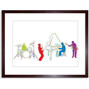 Wee Blue Coo Jazz Piano Blues Drums Saxaphone Music Home Framed Wall Art Print Wee Blue Coo Jazz Piano Blues Drums Saxaphone Music Home Framed Wall Art Print