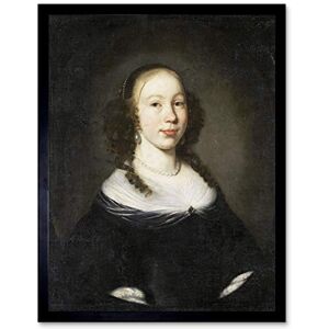 Artery8 Nicolaes Maes Portrait Of A Young Woman Painting Art Print Framed Poster Wall Decor 12x16 inch Artery8 Nicolaes Maes Portrait Of A Young Woman Painting Art Print Framed Poster Wall Decor 12x16 inch