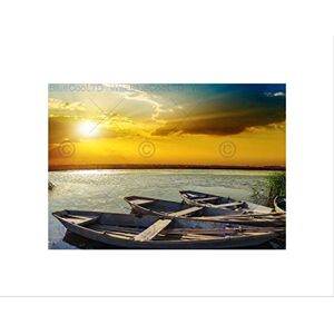 Wee Blue Coo PHOTO SEASCAPE BOATS OCEAN SUNSET DUSK CITY SUN FRAMED ART PRINT MOUNT B12X13135 Wee Blue Coo PHOTO SEASCAPE BOATS OCEAN SUNSET DUSK CITY SUN FRAMED ART PRINT MOUNT B12X13135